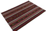 1950s Vintage chaput Kilim rug in Beige-Brown, Red | Area Rug in Rugs by Rug and Kilim