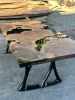 Claro Walnut Epoxy Table - Epoxy Resin Black Dining Table | Tables by Tinella Wood. Item composed of walnut compatible with contemporary and coastal style