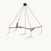 Emily Group of Five Pendant Light | Chandeliers by MOSS Objects. Item composed of oak wood and steel in contemporary or modern style