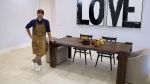 The Bossa Table | Dining Table in Tables by Wylie's Wood & Leather. Item composed of wood in minimalism or mid century modern style
