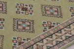 Vintage Bokhara Rug in Soft Sage Green with Geometric | Area Rug in Rugs by Rug and Kilim