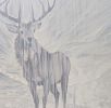 Resilience, a Winter White Stag painting | Oil And Acrylic Painting in Paintings by Gill Bustamante. Item made of canvas works with minimalism & contemporary style