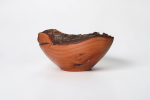 Natural‑Edge Pearwood Bowl | Decorative Bowl in Decorative Objects by Holzkunst Samuel Meisinger. Item composed of wood in minimalism or art deco style