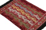 Rug & Kilim’s Caucasian Tribal Rug in Red with Vine Scroll | Area Rug in Rugs by Rug and Kilim