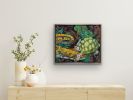 The Snake and the Turtle | Oil And Acrylic Painting in Paintings by Gretta McCall. Item compatible with boho and contemporary style