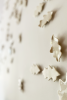 Abstract Original ceramic wall art set of 15 3D Oak Leaves | Wall Sculpture in Wall Hangings by Elizabeth Prince Ceramics. Item composed of ceramic in minimalism or mid century modern style