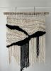 Wall Tapestry "Contrast in Motion" | Wall Sculpture in Wall Hangings by Tissage Sauvage. Item composed of wood and cotton in boho or minimalism style