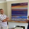 Jersey Sunset painting | Oil And Acrylic Painting in Paintings by Caroline Hall. Item made of canvas & synthetic
