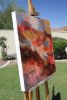 Square Canvas Abstract Landscape Oil and Acrylic | Oil And Acrylic Painting in Paintings by Simona Gocan. Item composed of canvas in contemporary style