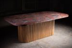 Lovely, Lovely, Red Dining Table | Tables by Aeterna Furniture. Item composed of oak wood and marble in contemporary style