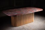 Lovely, Lovely, Red Dining Table | Tables by NO AGE FURNITURE STUDIO. Item composed of oak wood and marble in contemporary style