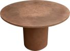 Customizable Concrete Round Pillar Dining Tables | Tables by Holmes Wilson Furniture. Item made of cement