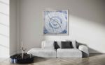 Circles C4848 D | Mixed Media by Michael Denny Art, LLC. Item composed of bamboo & canvas compatible with minimalism and contemporary style