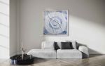 Circles C4848 D | Mixed Media by Michael Denny Art, LLC. Item composed of bamboo & canvas compatible with minimalism and contemporary style
