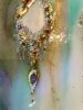 "Mother of Pearl" | Mixed Media by Wall Jewelry by Robyn Camargo. Item made of canvas & synthetic
