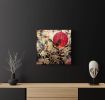 Secret garden, small painting | Mixed Media by Oplyart. Item made of canvas works with mid century modern & japandi style