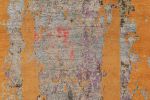 Rug & Kilim’s Modern Abstract Runner in Blue with Gold | Area Rug in Rugs by Rug and Kilim