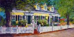The Inn at Cook Street | Oil And Acrylic Painting in Paintings by Ann Gorbett Palette Knife Paintings | Inn At Cook Street in Provincetown. Item made of synthetic