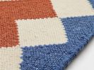 Handwoven Wool Stair Terracotta & Slate Runner Rug | Rugs by Evergreen Carpets. Item made of wool works with boho & minimalism style