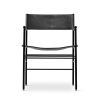 “Repose” Armchair Various Leather Colors, Black Rubbered Ste | Chairs by Jover + Valls. Item made of steel with leather