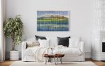 KATAHDIN Mountain Art, Hand dyed Textile Wall Hanging | Tapestry in Wall Hangings by Wallflowers Hanging Art. Item composed of wool & fiber compatible with boho and contemporary style
