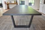Black Ash Industrial Table | Dining Table in Tables by Hazel Oak Farms | Signature Place in West Des Moines. Item composed of oak wood & steel compatible with minimalism and country & farmhouse style
