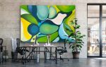 Underwater Bloom | Oil And Acrylic Painting in Paintings by Catherine Détraves. Item made of canvas works with contemporary & eclectic & maximalism style