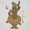 Krishna Shrinathji Hindu God Of Love Embroider & Needlepoint | Embroidery in Wall Hangings by MagicSimSim. Item composed of fabric and stone in art deco style
