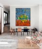 Orange White Blue — Oversized Original Abstract | Oil And Acrylic Painting in Paintings by Marcus Bacher