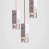 Lamp/One Marble Trio Chandelier | Chandeliers by Formaminima. Item made of marble with glass