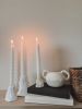 “aux chandelles“ pillar holders + pillar candles, set of 3 | Candle Holder in Decorative Objects by je.nicci. Item made of paper compatible with minimalism and japandi style