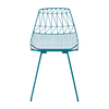 Lucy Side Chair - Peacock Blue | Dining Chair in Chairs by Bend Goods | California Chicken Cafe in Los Angeles. Item composed of steel