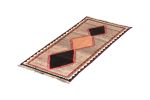 Mid-Century Vintage Gabbeh Rug in Gray Multicolor Tribal | Area Rug in Rugs by Rug and Kilim