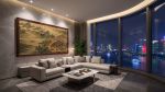 Hand-Painted Silk Scroll Along the River Qingming Style Art | Oil And Acrylic Painting in Paintings by Dynasty Artisan. Item composed of wood and fabric in contemporary or eclectic & maximalism style
