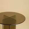 Bronzed Glass Side Table - AMAMI by Lebanto | Tables by Lebanto. Item made of glass works with minimalism & contemporary style
