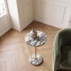 Calacatta Viola Marble Side Table,Round Stone Accent Table | End Table in Tables by Stonetic. Item composed of marble compatible with contemporary style