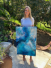 'COUNTESS' - Luxury Epoxy Resin Abstract Artwork | Mixed Media by Christina Twomey Art + Design. Item composed of synthetic