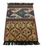 Rug & Kilim’s Caucasian Kuba Rug in Gold, Red and Blue | Area Rug in Rugs by Rug and Kilim