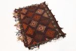Antique Geometric Beige Brown Blue and Red Wool Kilim Rug | Area Rug in Rugs by Rug and Kilim