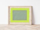 Sage Green and Neon Modern Abstract Art Print | Prints by Emily Keating Snyder. Item made of paper compatible with minimalism and mid century modern style
