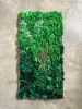 Glowing Greens Felt Wall Hanging (Framed) | Wall Sculpture in Wall Hangings by Kate Leibrand. Item made of wood & fabric compatible with contemporary and eclectic & maximalism style