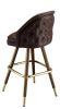 Yellow Tufted Bar Stools - Model 7048 | Chairs by Richardson Seating Corporation. Item made of wood with steel