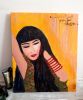 Lola | Oil And Acrylic Painting in Paintings by Elena Parau. Item made of canvas works with boho & contemporary style