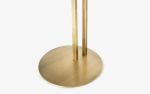 Hidden Brass Plated Metal & Oak Veneer Side C Table | Side Table in Tables by LAGU. Item made of oak wood & metal compatible with minimalism style