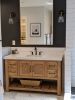 Model #1039 - Custom Single Sink Vanity | Countertop in Furniture by Limitless Woodworking. Item made of maple wood works with mid century modern & contemporary style