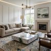 Celestial River White Marble and Blue Stone Coffee Table | Tables by Dynasty Artisan. Item composed of steel and marble in minimalism or contemporary style