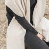 Linen Shawl | Apparel in Apparel & Accessories by ÁBBATTE | Ábbatte (Monasterio de Santa María de la Sierra) in Collado Hermoso. Item composed of linen and fiber