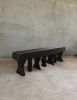 solid wood beam bench, foraged by fire. | Benches & Ottomans by VISCERAL HOME STUDIO. Item composed of oak wood in japandi or industrial style