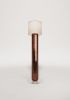 Handcrafted Ceramic Floor Lamp with Linen Cylinder Shade | Lamps by SVITANOK by Artem Zakharchenko. Item composed of linen & ceramic compatible with minimalism and contemporary style
