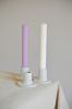 Candle Holder – White On Speckled – Made To Order | Decorative Objects by Elizabeth Bell Ceramics. Item composed of stoneware